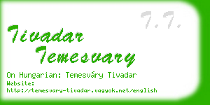 tivadar temesvary business card